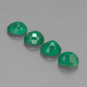 Gemas de esmeralda verde natural de  ct, corte óvalo, VS-SI