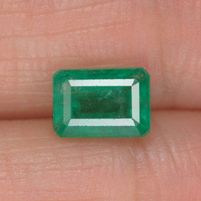 Esmeralda verde natural de 1,18 ct, corte esmeralda, SI-I1