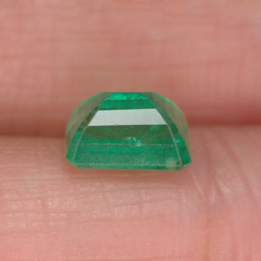 Esmeralda verde natural de 1,18 ct, corte esmeralda, SI-I1
