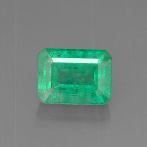 Esmeralda verde natural de 1,05 ct, corte esmeralda, SI-I1