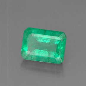 Esmeralda verde natural de 1,05 ct, corte esmeralda, SI-I1