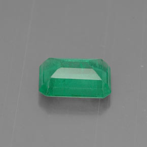 Esmeralda verde natural de 0,75 ct, corte esmeralda, SI-I1