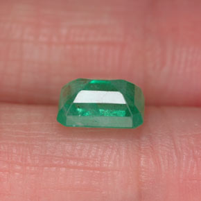 Esmeralda verde natural de 1,07 ct, corte esmeralda, SI-I1