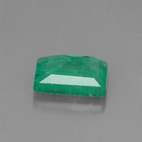 Esmeralda verde natural de 0,97 ct, corte esmeralda, SI-I1
