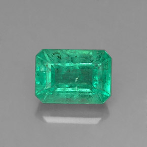 Esmeralda verde natural de 1,04 ct, corte esmeralda, SI-I1