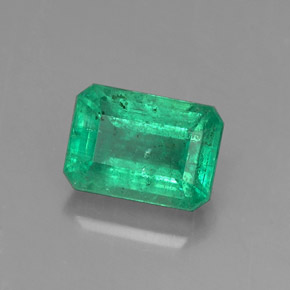 Esmeralda verde natural de 1,04 ct, corte esmeralda, SI-I1