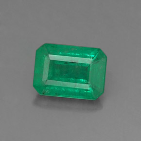 Esmeralda verde natural de 0,87 ct, corte esmeralda, SI-I1