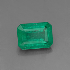 Esmeralda verde natural de 0,87 ct, corte esmeralda, SI-I1