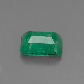 Esmeralda verde natural de 0,87 ct, corte esmeralda, SI-I1