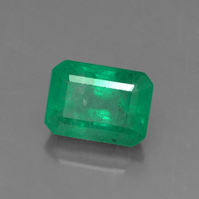 Esmeralda verde natural de 1,15 ct, corte esmeralda, SI-I1