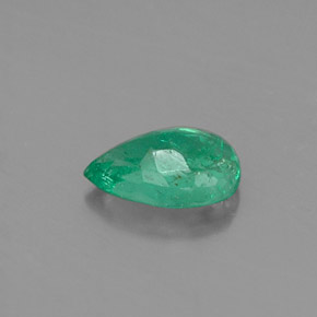 Esmeralda verde natural de 0,34 ct, en forma de pera, SI-I1