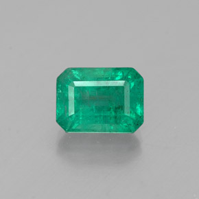 Esmeralda verde natural de 1,09 ct, corte esmeralda, SI