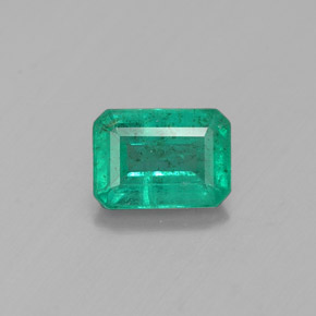 Esmeralda verde natural de 0,84 ct, corte esmeralda, SI