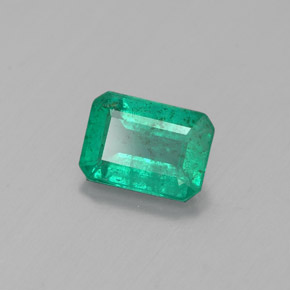 Esmeralda verde natural de 0,84 ct, corte esmeralda, SI