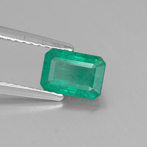 Esmeralda verde natural de 0,91 ct, corte esmeralda, SI