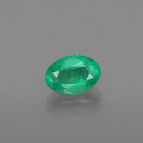 Esmeralda verde natural de 0,41 ct, corte óvalo, SI