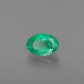 Esmeralda verde natural de 0,41 ct, corte óvalo, SI