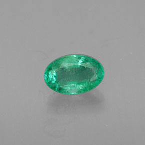 Esmeralda verde natural de 0,42 ct, corte óvalo, SI-I1