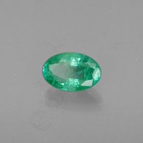 Esmeralda verde natural de 0,42 ct, corte óvalo, SI-I1
