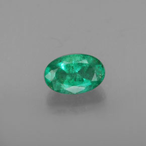 Esmeralda verde natural de 0,49 ct, corte óvalo, SI