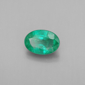 Esmeralda verde natural de 0,35 ct, corte óvalo, SI