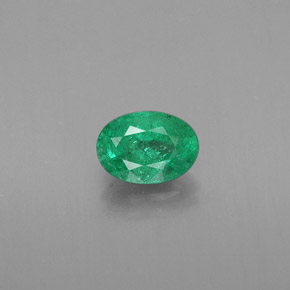 Esmeralda verde natural de 0,39 ct, corte óvalo, SI-I1