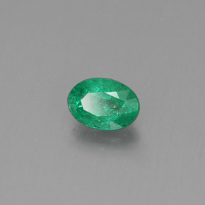 Esmeralda verde natural de 0,39 ct, corte óvalo, SI-I1