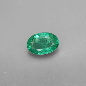 Esmeralda verde natural de 0,34 ct, corte óvalo, SI