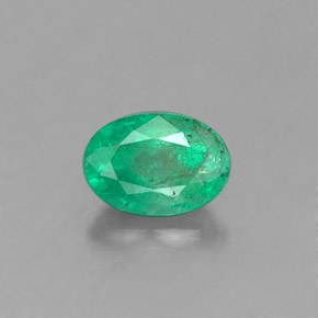 Esmeralda verde natural de 0,41 ct, corte óvalo, SI-I1