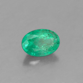 Esmeralda verde natural de 0,41 ct, corte óvalo, SI-I1