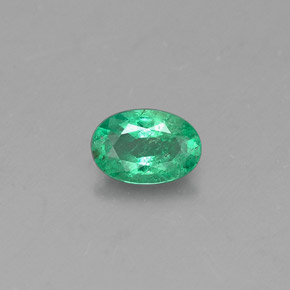Esmeralda verde natural de 0,32 ct, corte óvalo, SI-I1