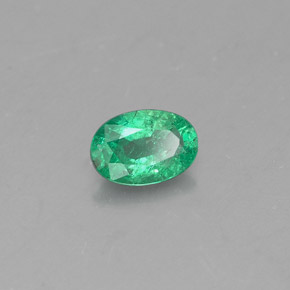Esmeralda verde natural de 0,32 ct, corte óvalo, SI-I1