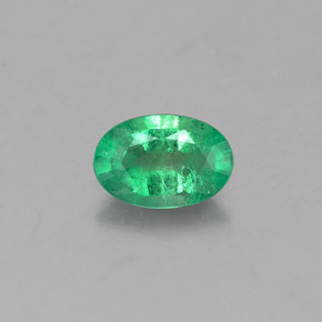 Esmeralda verde natural de 0,38 ct, corte óvalo, SI-I1