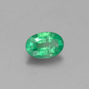 Esmeralda verde natural de 0,38 ct, corte óvalo, SI-I1