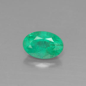 Esmeralda verde natural de 0,42 ct, corte óvalo, SI