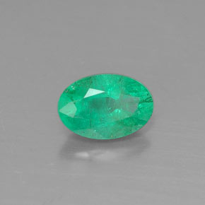 Esmeralda verde natural de 0,42 ct, corte óvalo, SI