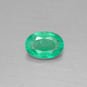 Esmeralda verde natural de 0,31 ct, corte óvalo, SI