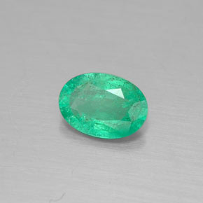 Esmeralda verde natural de 0,31 ct, corte óvalo, SI
