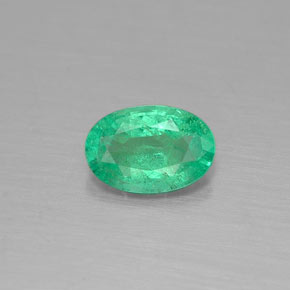 Esmeralda verde natural de 0,33 ct, corte óvalo, SI