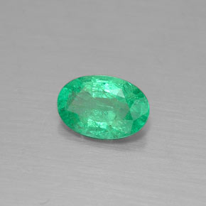 Esmeralda verde natural de 0,33 ct, corte óvalo, SI