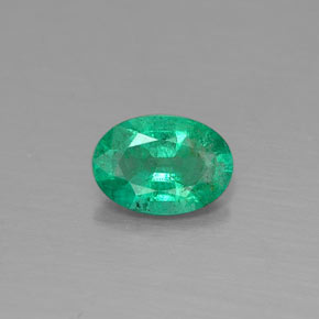 Esmeralda verde natural de 0,31 ct, corte óvalo, SI