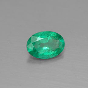 Esmeralda verde natural de 0,31 ct, corte óvalo, SI