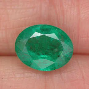 Esmeralda verde natural de 2,68 ct, corte óvalo, SI