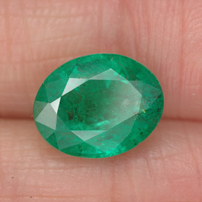 Esmeralda verde natural de 2,68 ct, corte óvalo, SI