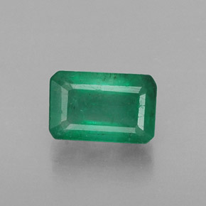 Esmeralda verde natural de 0,61 ct, corte esmeralda, SI-I1
