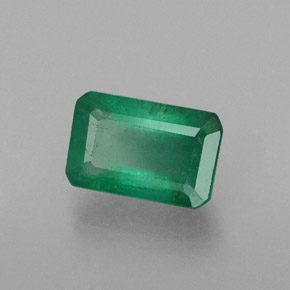 Esmeralda verde natural de 0,61 ct, corte esmeralda, SI-I1