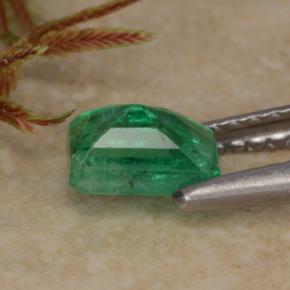 Esmeralda verde natural de 0,70 ct, corte esmeralda, SI-I1