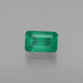 Esmeralda verde natural de 0,54 ct, corte esmeralda, SI-I1