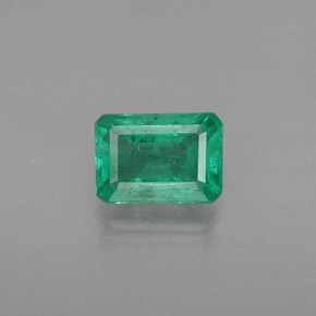 Esmeralda verde natural de 0,56 ct, corte esmeralda, SI-I1