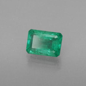 Esmeralda verde natural de 0,56 ct, corte esmeralda, SI-I1